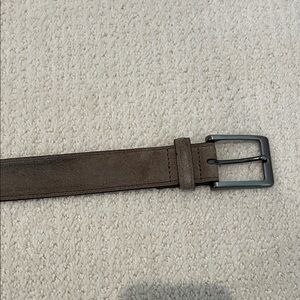 Clarks Taupe Leather Belt with Silver Buckle
